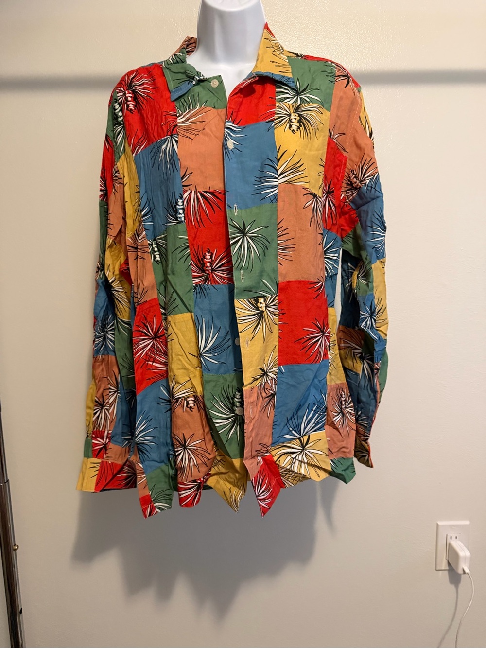 Men's Bode Patchwork Tumbleweed Short Sleeved Shirt Casual Button-Up